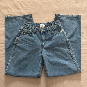 Princess Polly Mid Rise Relaxed Jeans Mid Wash Denim